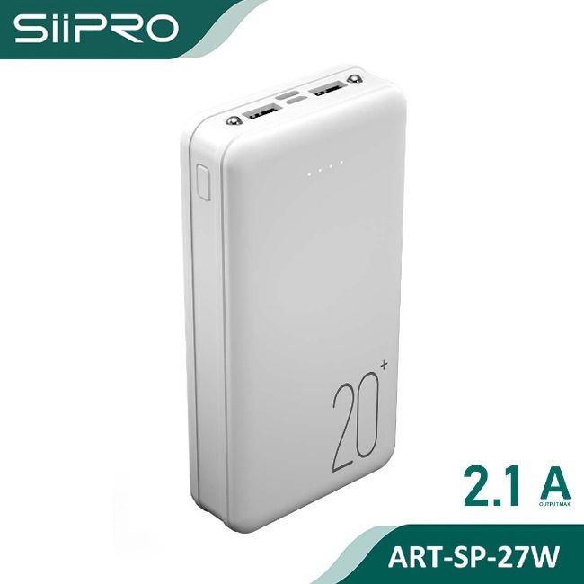 Siipro 1x PD USB-C 2x USB PowerBank 20000mAh White (SP-27W) POWER BANKS SIIPRO Siipro 1x PD USB-C 2x USB PowerBank 20000mAh White (SP-27W)