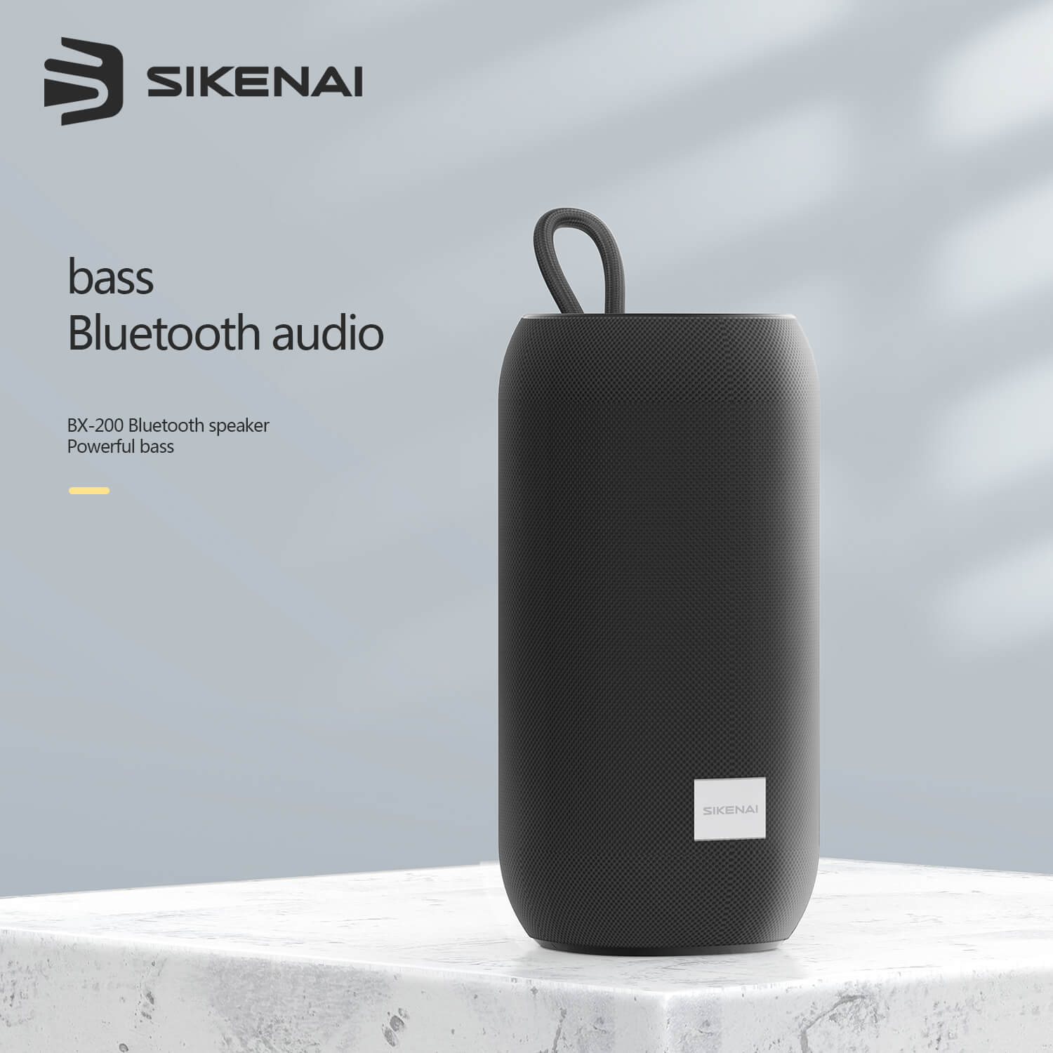 Sikenai Subwoofer Waterproof Bluetooth Speaker Grey (BX-200) ΑΞΕΣΟΥΑΡ Sikenai Sikenai Subwoofer Waterproof Bluetooth Speaker Grey (BX-200) - Image 4