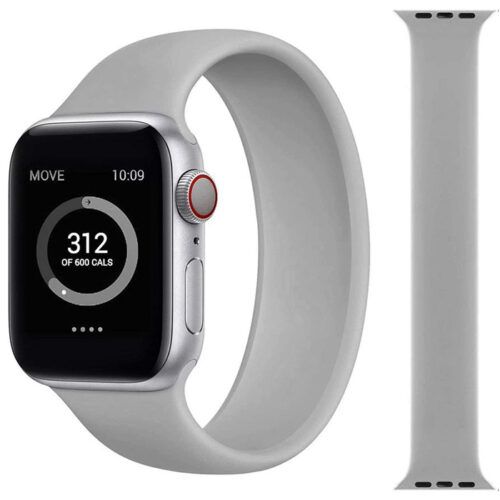 Stoband Hera Solo Loop Series Silicone Grey Λουράκι Apple Watch 44/45/46/49mm (Size: M)