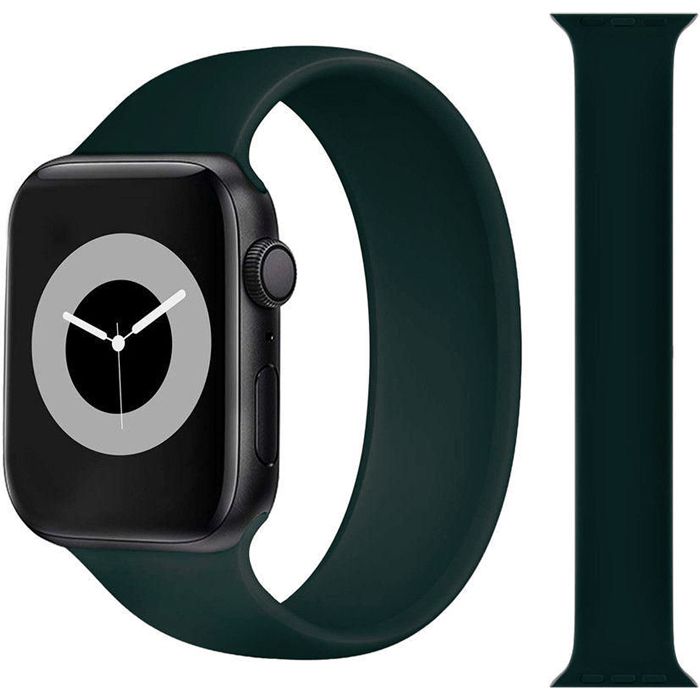 Stoband Hera Solo Loop Series Silicone Pine Green Λουράκι Apple Watch 44/45/46/49mmm (Size: M) APPLE WATCH Stoband Stoband Hera Solo Loop Series Silicone Pine Green Λουράκι Apple Watch 44/45/46/49mmm (Size: M)