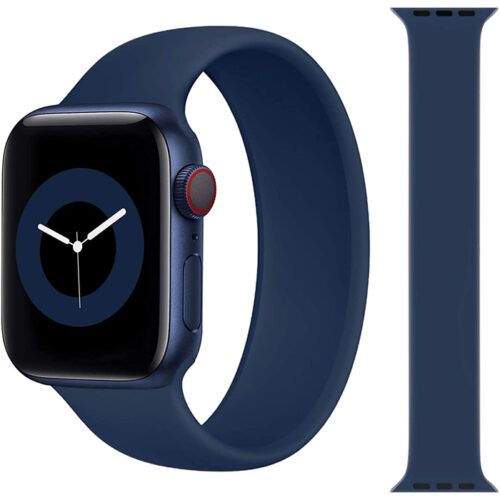 Stoband Hera Solo Loop Series Silicone Midnight Blue Λουράκι Apple Watch 44/45/46/49mm (Size: M)