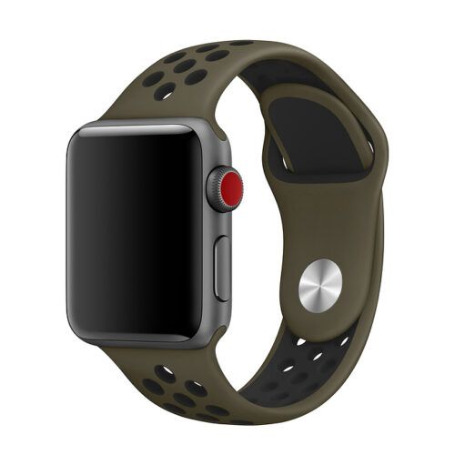 WiWU Dual Color Sport Khaki/Black Λουράκι Apple Watch 38/40/41/42mm Series 10 2024