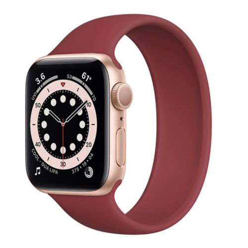 WiWU Solo Loop Series Silicone Wine Red Λουράκι Apple Watch 44/45/46/49mm (Size: S)