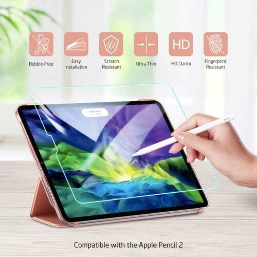 Alternative view of ESR Set Yippee Trifold Case Rose Gold + Tempered Glass iPad Pro 11 2018/2020