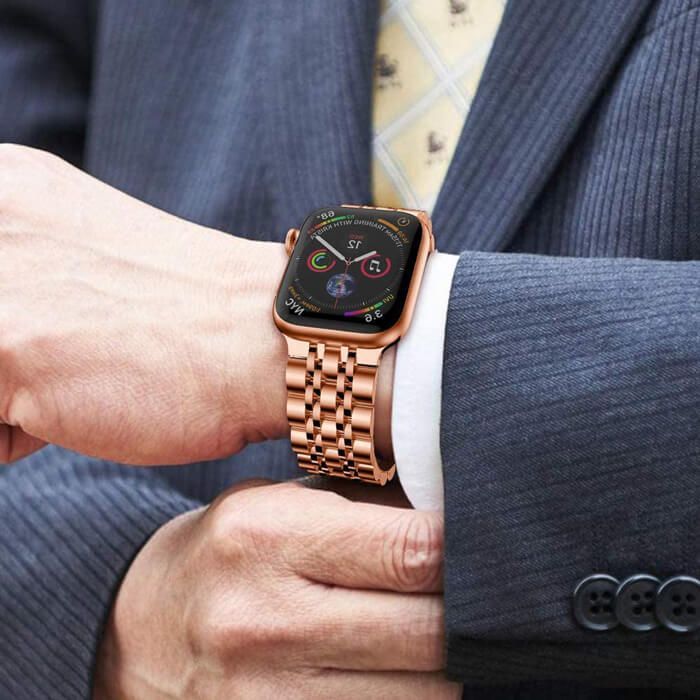 WiWU Seven Beads Metal Steel Bracelet Bronze Apple Watch 44/45/46/49mm APPLE WATCH WIWU WiWU Seven Beads Metal Steel Bracelet Bronze Apple Watch 44/45/46/49mm - Image 5