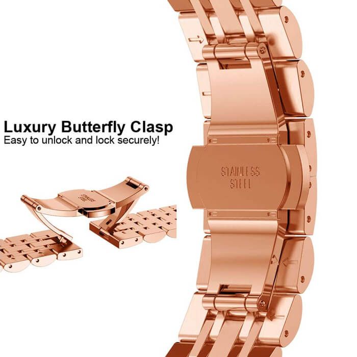 WiWU Seven Beads Metal Steel Bracelet Bronze Apple Watch 44/45/46/49mm APPLE WATCH WIWU WiWU Seven Beads Metal Steel Bracelet Bronze Apple Watch 44/45/46/49mm - Image 3