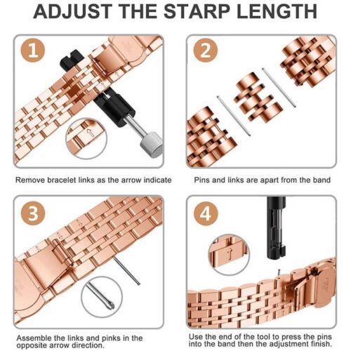 Alternative view of WiWU Seven Beads Metal Steel Bracelet Bronze Apple Watch 44/45/46/49mm