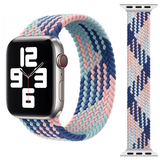 WiWU Braided Stretchy Blue Pink Λουράκι (Size: M) για Apple Watch 38/40/41/42mm Series 10 2024 APPLE WATCH WIWU WiWU Braided Stretchy Blue Pink Λουράκι (Size: M) για Apple Watch 38/40/41/42mm Series 10 2024
