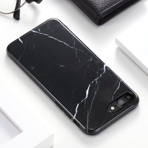 Alternative view of ESR iPhone 7 Plus/8 Plus Soft Marble Black Marquina (X000OV3M7B)