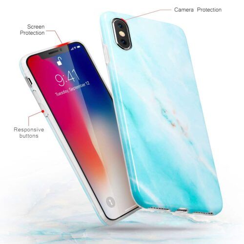 Alternative view of ESR iPhone X/Xs Soft Marble Larimar (X001HD9U1P)