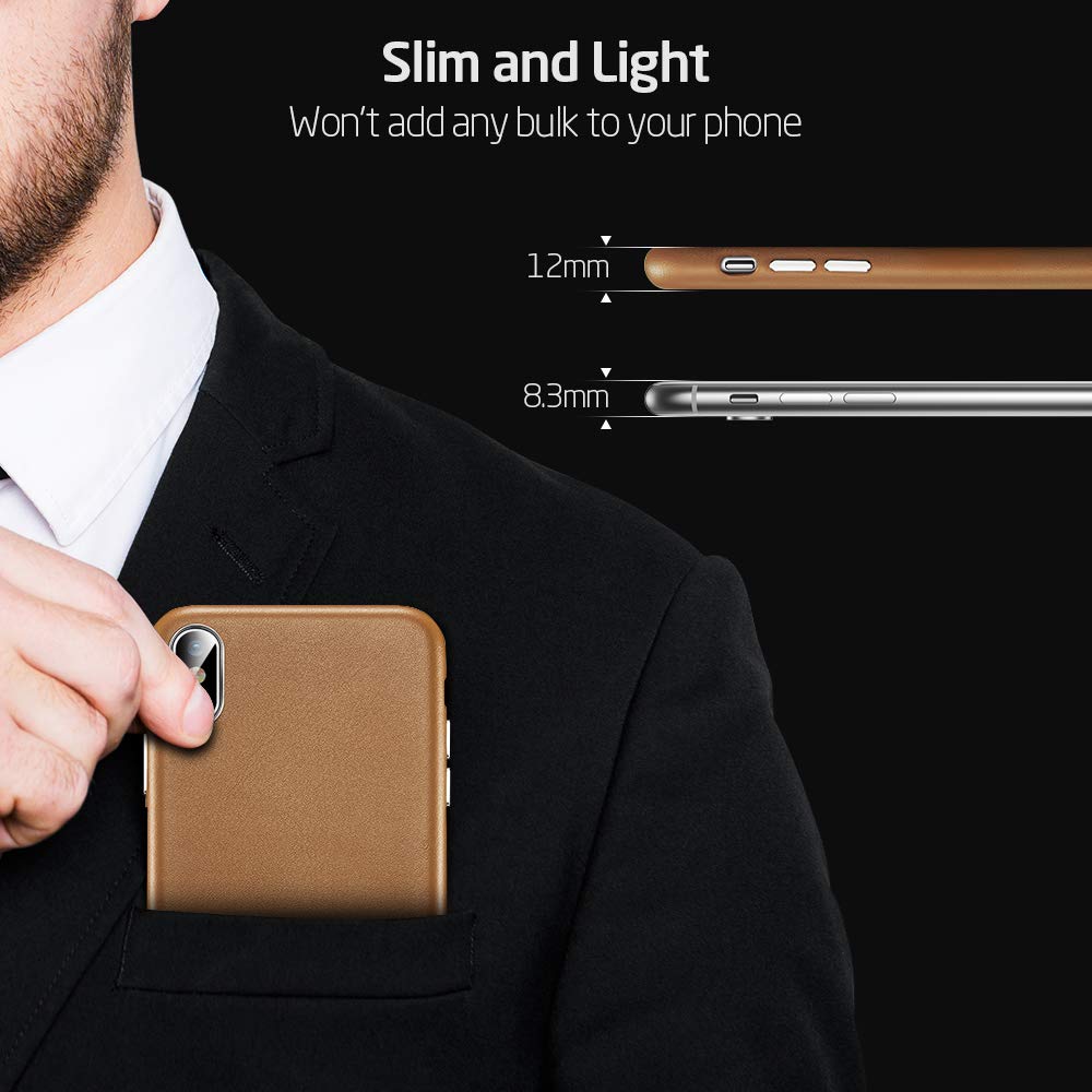 ESR iPhone Xs Max Oxford Leather Brown (X001YVE6CX) STOCK OFFERS ESR ESR iPhone Xs Max Oxford Leather Brown (X001YVE6CX) - Image 5