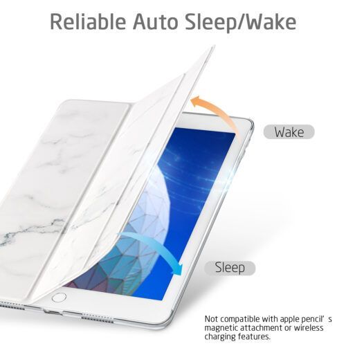 Alternative view of ESR Smart Case Marble White iPad Air 2019