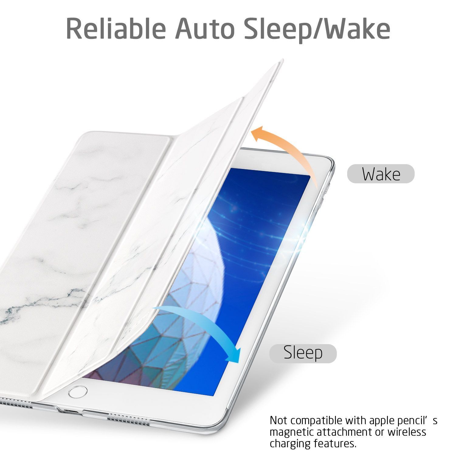 ESR Smart Case Marble White iPad Air 2019 ΘΗΚΕΣ ESR ESR Smart Case Marble White iPad Air 2019 - Image 2