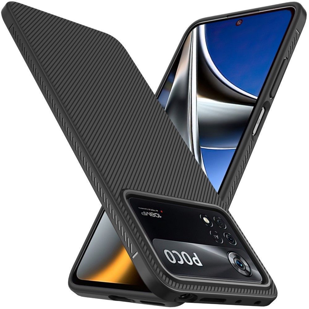 LENUO Twill Texture Black Case Xiaomi Poco X4 Pro 5G ΘΗΚΕΣ OEM LENUO Twill Texture Black Case Xiaomi Poco X4 Pro 5G