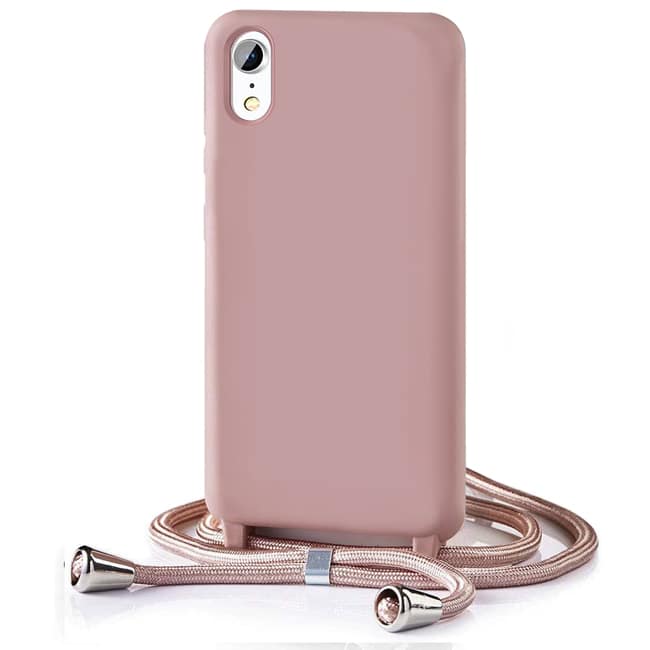 Θήκη Orso Soft TPU Κορδόνι Dusty Rose iPhone XR STOCK OFFERS OEM Θήκη Orso Soft TPU Κορδόνι Dusty Rose iPhone XR