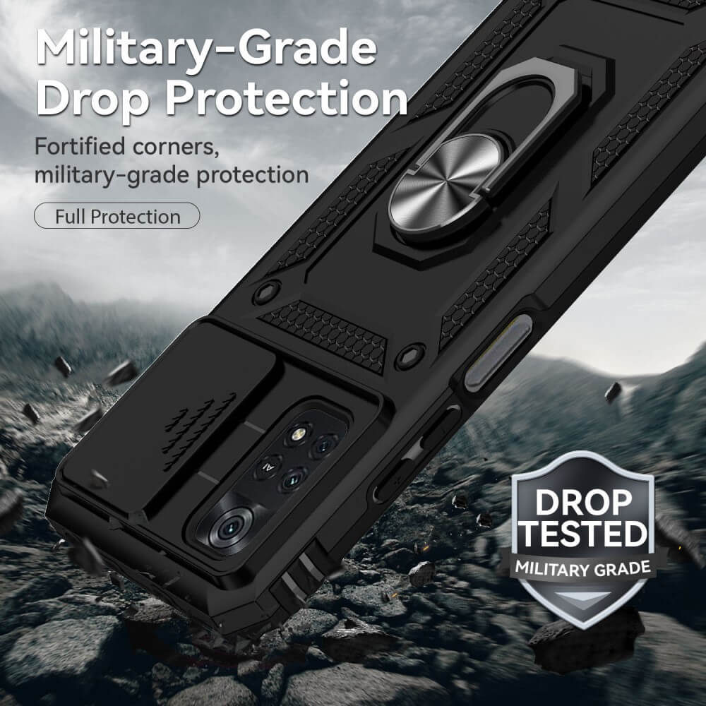 Combo Kickstand Slide Camera Case Black Xiaomi Poco M4 Pro 4G ΘΗΚΕΣ OEM Combo Kickstand Slide Camera Case Black Xiaomi Poco M4 Pro 4G - Image 13