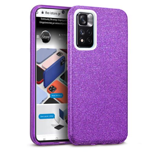 Hybrid Strass Violet Case Xiaomi Poco M4 Pro 5G ΘΗΚΕΣ OEM Hybrid Strass Violet Case Xiaomi Poco M4 Pro 5G