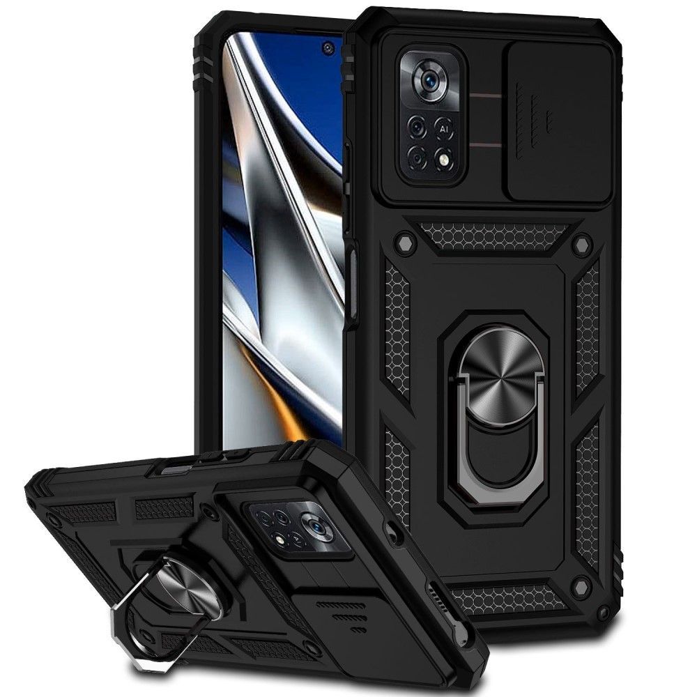 Combo Kickstand Slide Camera Case Black Xiaomi Poco X4 Pro 5G ΘΗΚΕΣ OEM Combo Kickstand Slide Camera Case Black Xiaomi Poco X4 Pro 5G - Image 6