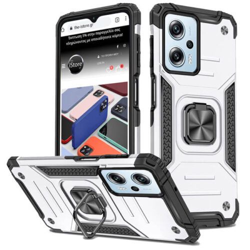 Θήκη Orso Armor Ringstand Silver Xiaomi Redmi 12 4G/5G ΘΗΚΕΣ Orso Θήκη Orso Armor Ringstand Silver Xiaomi Redmi 12 4G/5G