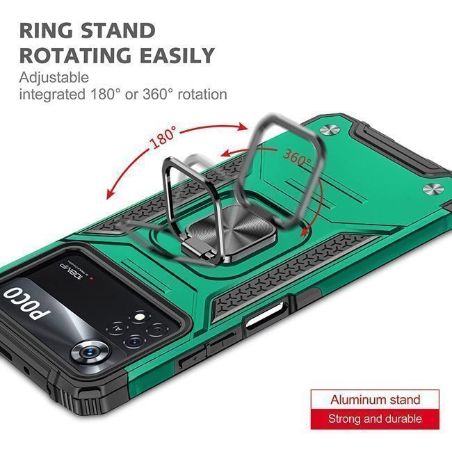 Armor Ringstand Case Green Xiaomi Poco X4 Pro 5G ΘΗΚΕΣ OEM Armor Ringstand Case Green Xiaomi Poco X4 Pro 5G - Image 6