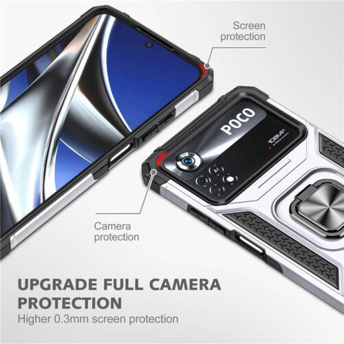 Alternative view of Θήκη Armor Ringstand Rose Gold Xiaomi Poco M4 5G / Poco M5