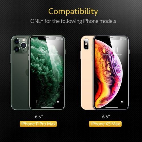 Alternative view of (2-Pack) ESR Premium Quality Full Cover Tempered Glass iPhone 11 Pro/XS/X (With Easy Installation Frame)