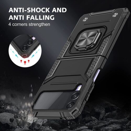 Alternative view of Armor Ringstand Case Black Samsung Galaxy Z Flip4 5G