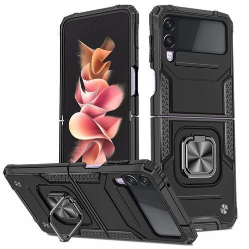 Armor Ringstand Case Black Samsung Galaxy Z Flip4 5G ΘΗΚΕΣ OEM Armor Ringstand Case Black Samsung Galaxy Z Flip4 5G