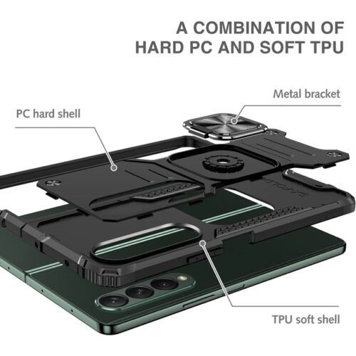 Alternative view of Armor Ringstand Case Black Samsung Galaxy Z Fold4 5G