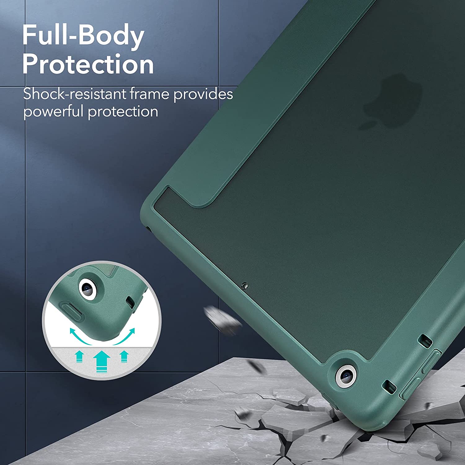 ESR Rebound Hybrid Pro Pencil Holder Frosted Green iPad 10.2 2019/2020/2021 ΘΗΚΕΣ ESR ESR Rebound Hybrid Pro Pencil Holder Frosted Green iPad 10.2 2019/2020/2021 - Image 7