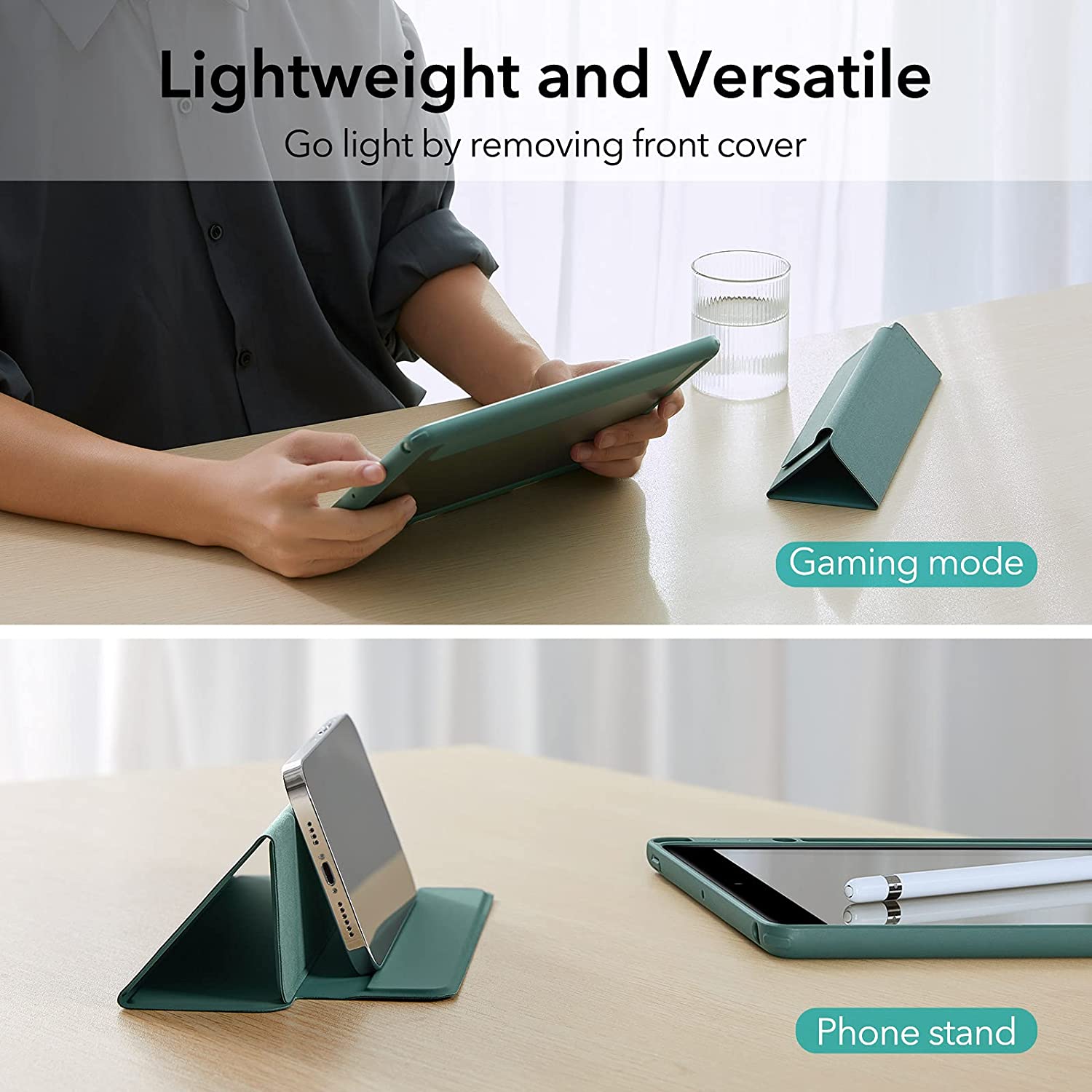 ESR Rebound Hybrid Pro Pencil Holder Frosted Green iPad 10.2 2019/2020/2021 ΘΗΚΕΣ ESR ESR Rebound Hybrid Pro Pencil Holder Frosted Green iPad 10.2 2019/2020/2021 - Image 6