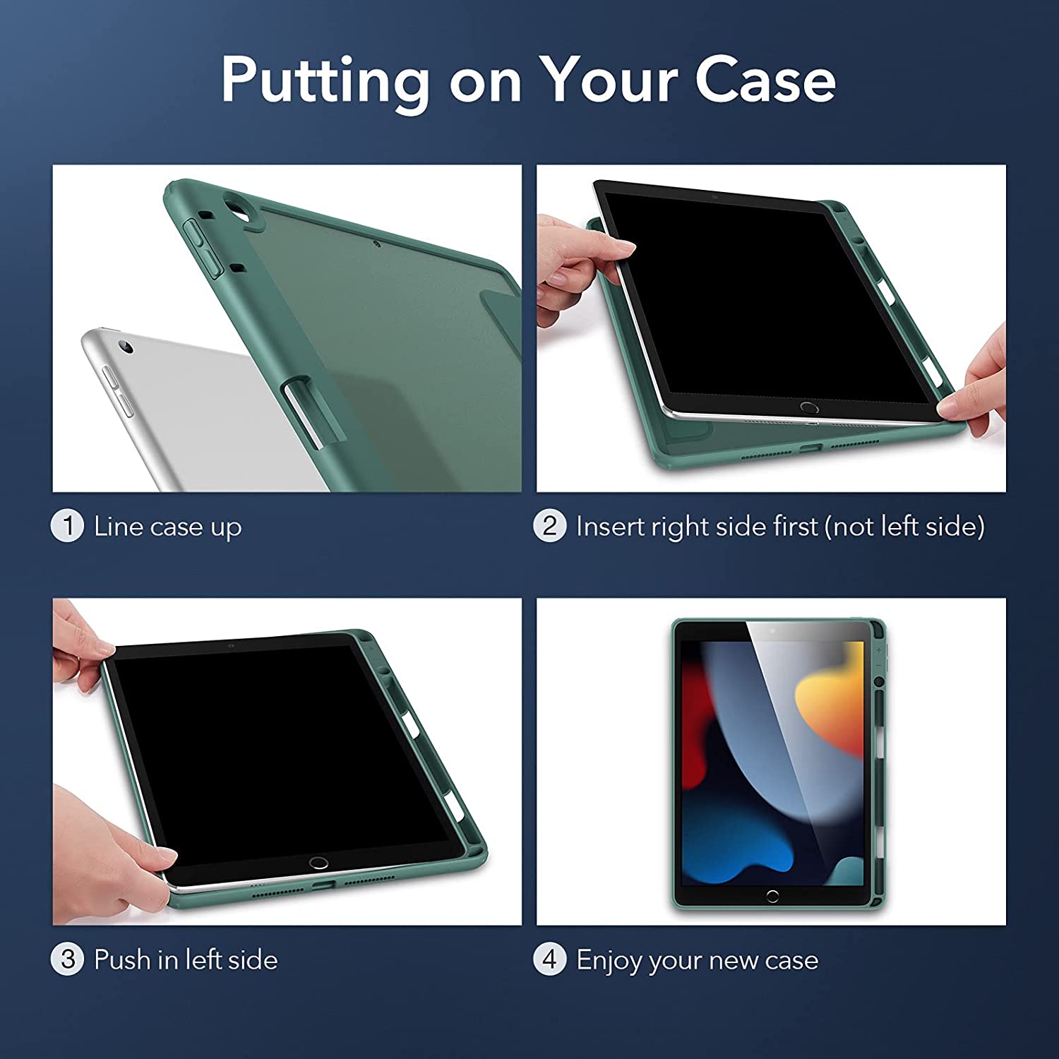 ESR Rebound Hybrid Pro Pencil Holder Frosted Green iPad 10.2 2019/2020/2021 ΘΗΚΕΣ ESR ESR Rebound Hybrid Pro Pencil Holder Frosted Green iPad 10.2 2019/2020/2021 - Image 3