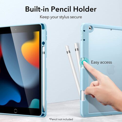 Alternative view of ESR Rebound Hybrid Pro Pencil Holder Frosted Blue iPad 10.2 2019/2020/2021