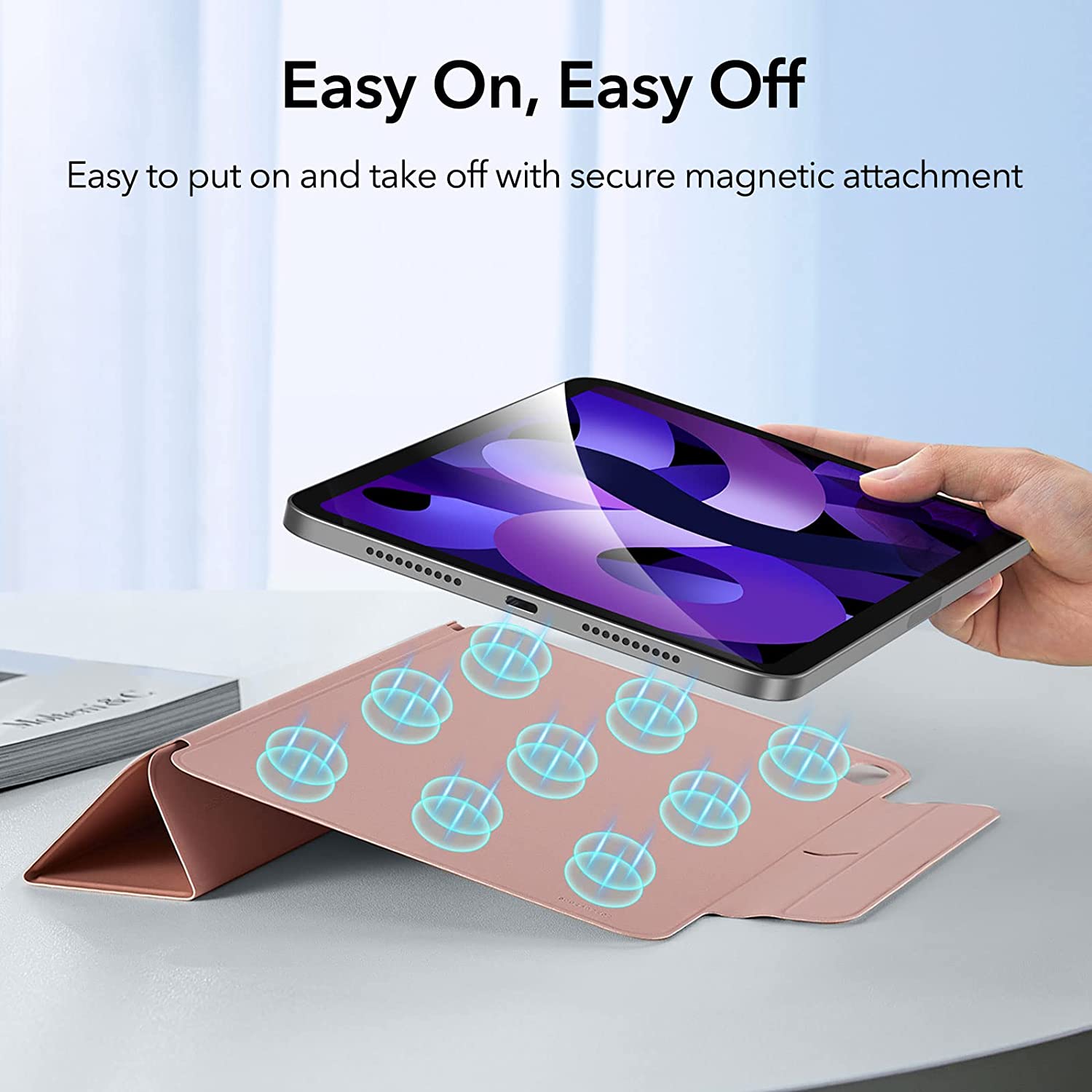 ESR Rebound Magnetic with Clasp Rose Gold iPad Air 4/5/Air 11 ΘΗΚΕΣ ESR ESR Rebound Magnetic with Clasp Rose Gold iPad Air 4/5/Air 11 - Image 5
