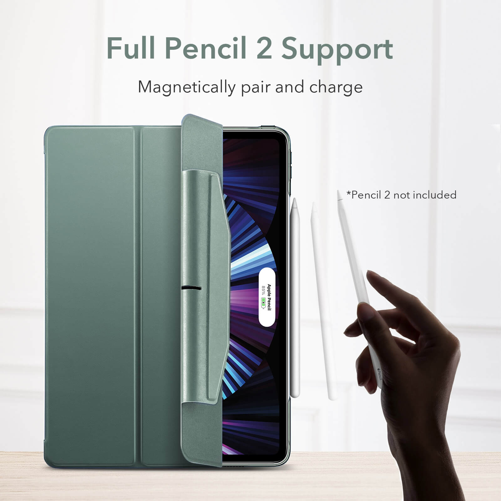 ESR Ascend Trifold with Clasp Forest Green iPad Pro 12,9 2021/2022 ΘΗΚΕΣ ESR ESR Ascend Trifold with Clasp Forest Green iPad Pro 12,9 2021/2022 - Image 3