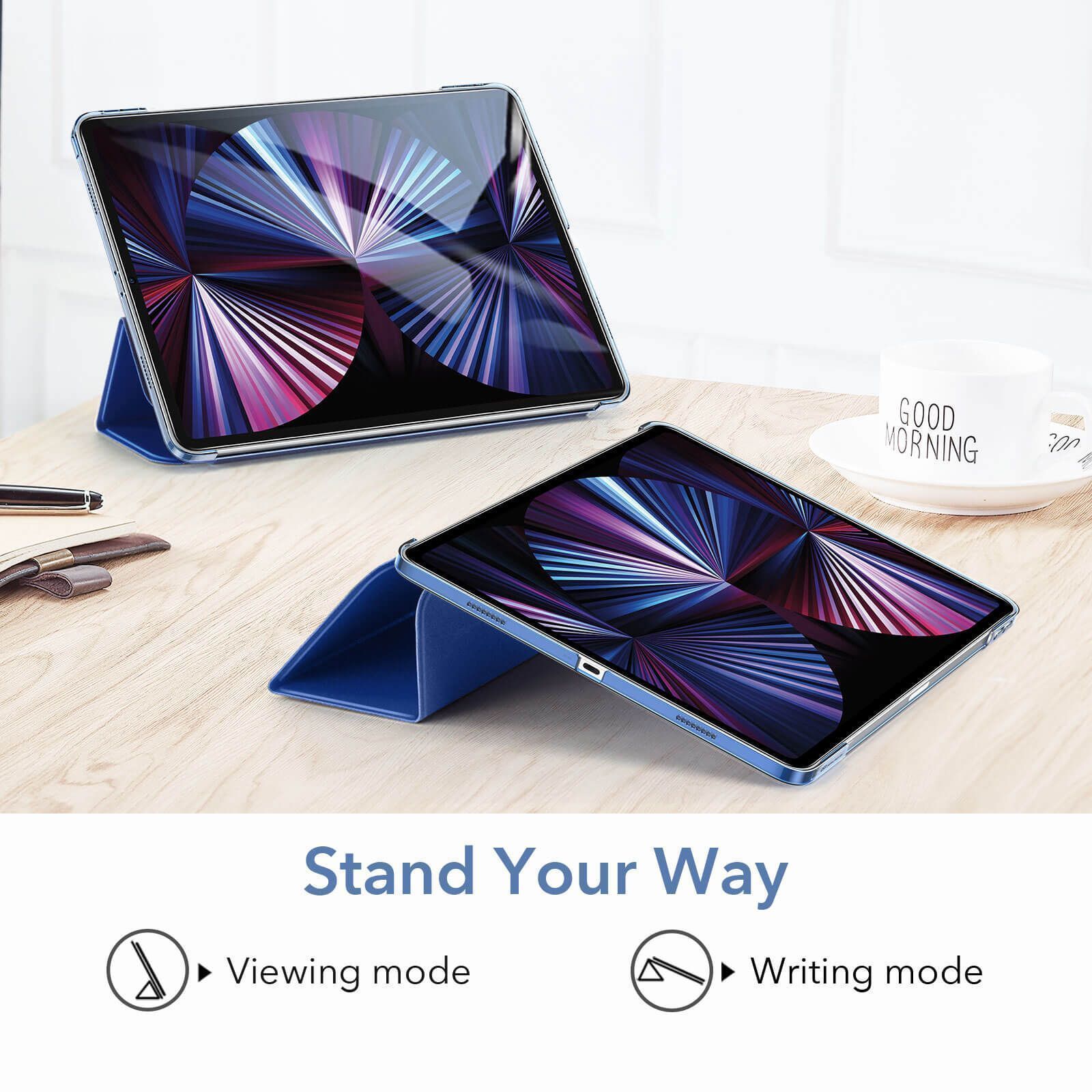 ESR Yippee Trifold with Clasp Navy Blue iPad Pro 12,9 2021/2022 ΘΗΚΕΣ ESR ESR Yippee Trifold with Clasp Navy Blue iPad Pro 12,9 2021/2022 - Image 4