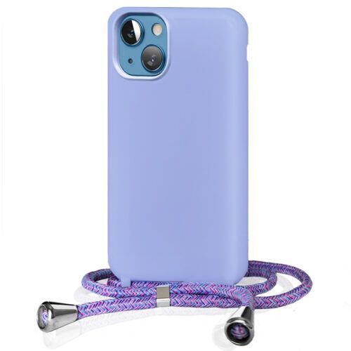Θήκη Orso Soft TPU Κορδόνι Violet iPhone 13