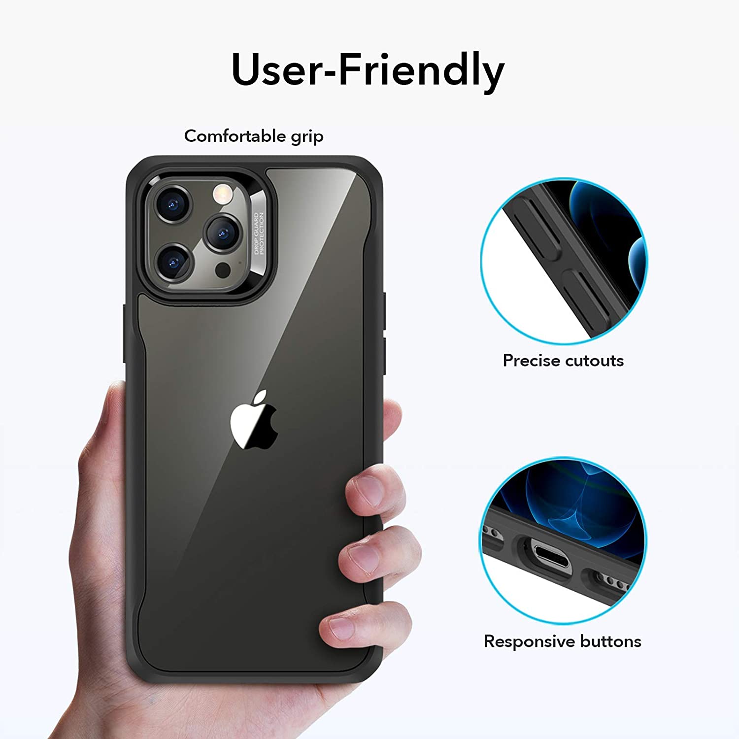 ESR iPhone 12/12 Pro Sidekick Armor Case Clear Black ΘΗΚΕΣ ESR ESR iPhone 12/12 Pro Sidekick Armor Case Clear Black - Image 8