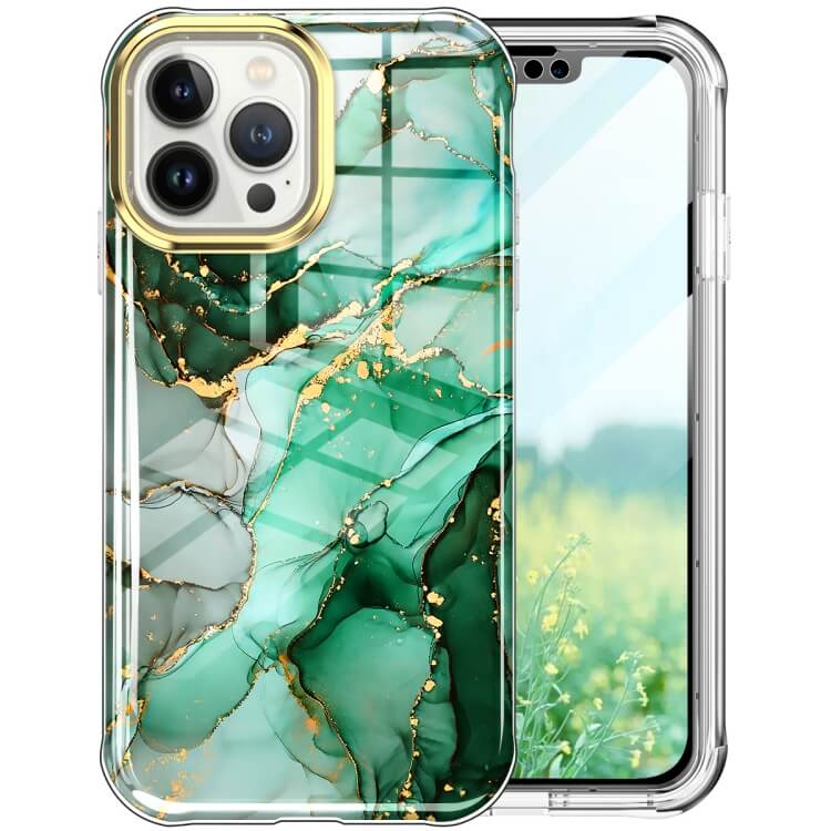 iPhone 13 Pro Max Full Body 360 Case Marble Luxury Blue ΘΗΚΕΣ OEM iPhone 13 Pro Max Full Body 360 Case Marble Luxury Blue - Image 9