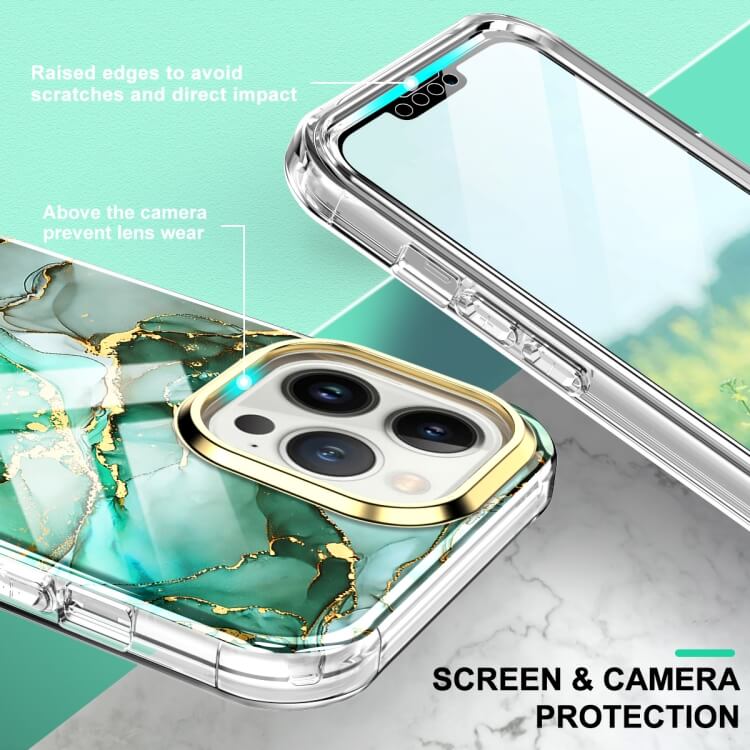 iPhone 13 Pro Max Full Body 360 Case Marble Luxury Blue ΘΗΚΕΣ OEM iPhone 13 Pro Max Full Body 360 Case Marble Luxury Blue - Image 10