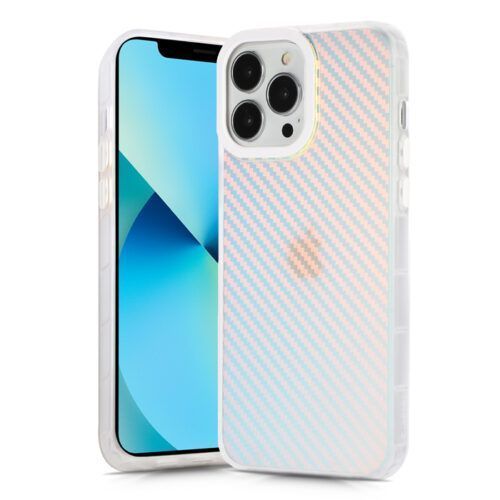 Laser Chameleon Silicone Case Clear White iPhone 13 Pro