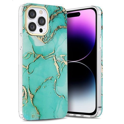 Orso Marble Silicone Case Verde iPhone 14 Pro