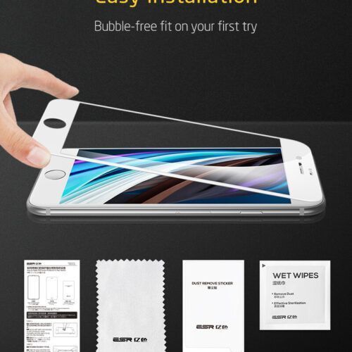 Alternative view of ESR Premium Quality Full Cover Tempered Glass iPhone 7/8 White