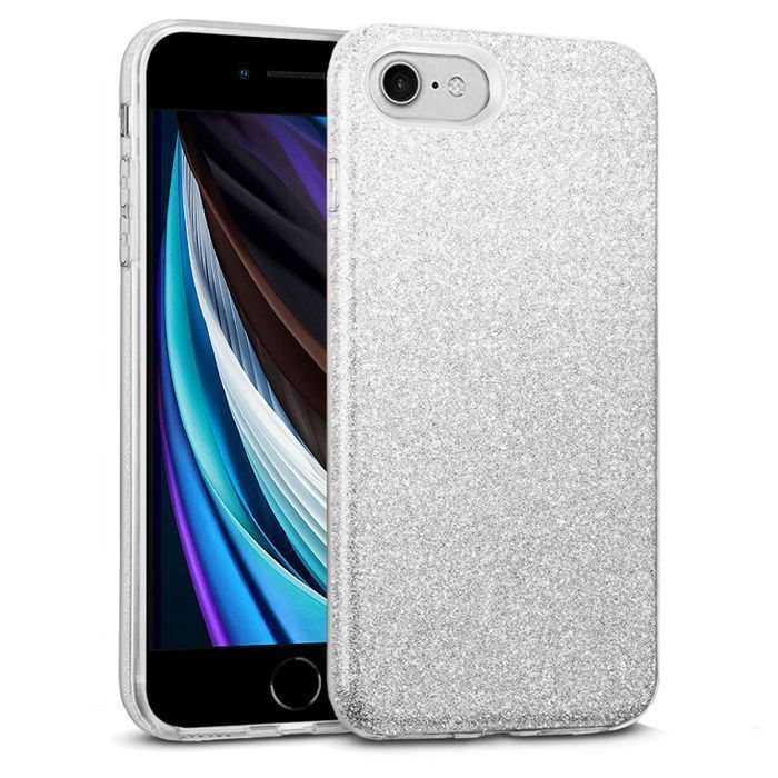 Hybrid Strass Silver Case iPhone 7/8/SE 2020 ΘΗΚΕΣ OEM Hybrid Strass Silver Case iPhone 7/8/SE 2020