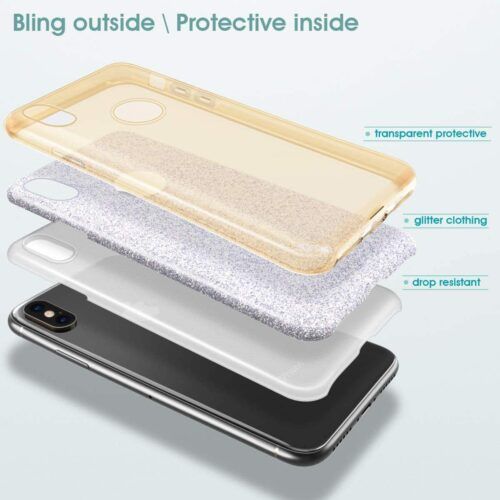 Alternative view of Hybrid Strass Gold Case iPhone 11 Pro