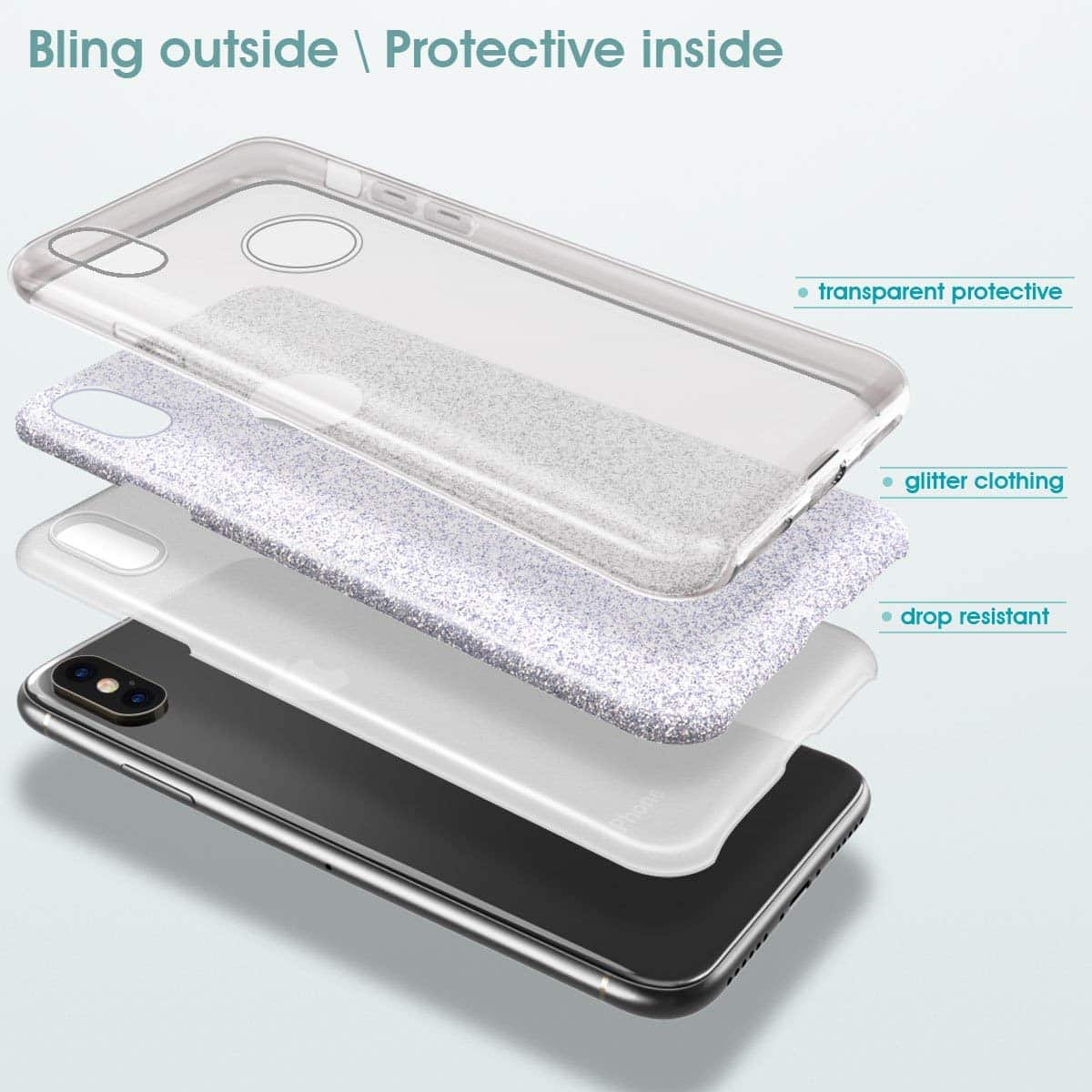 Hybrid Strass Silver Case Xiaomi 11T / 11T Pro ΘΗΚΕΣ OEM Hybrid Strass Silver Case Xiaomi 11T / 11T Pro - Image 3