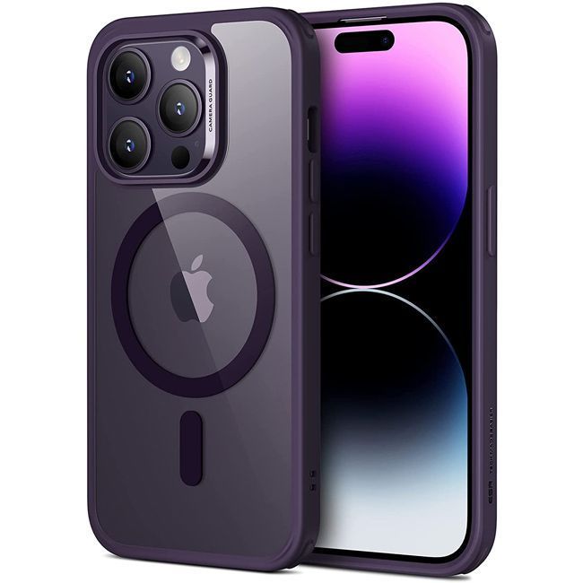 ESR iPhone 14 Pro Classic Hybrid HaloLock MagSafe Clear Purple ΘΗΚΕΣ ESR ESR iPhone 14 Pro Classic Hybrid HaloLock MagSafe Clear Purple