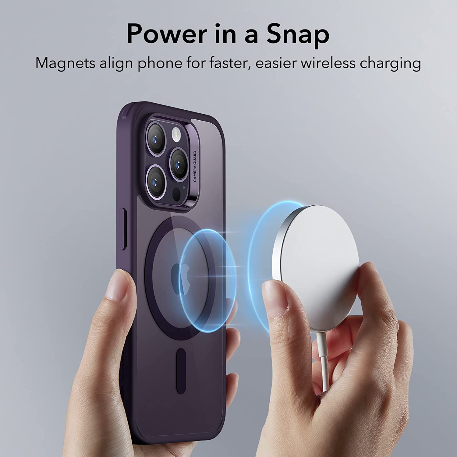 ESR iPhone 14 Pro Classic Hybrid HaloLock MagSafe Clear Purple ΘΗΚΕΣ ESR ESR iPhone 14 Pro Classic Hybrid HaloLock MagSafe Clear Purple - Image 6
