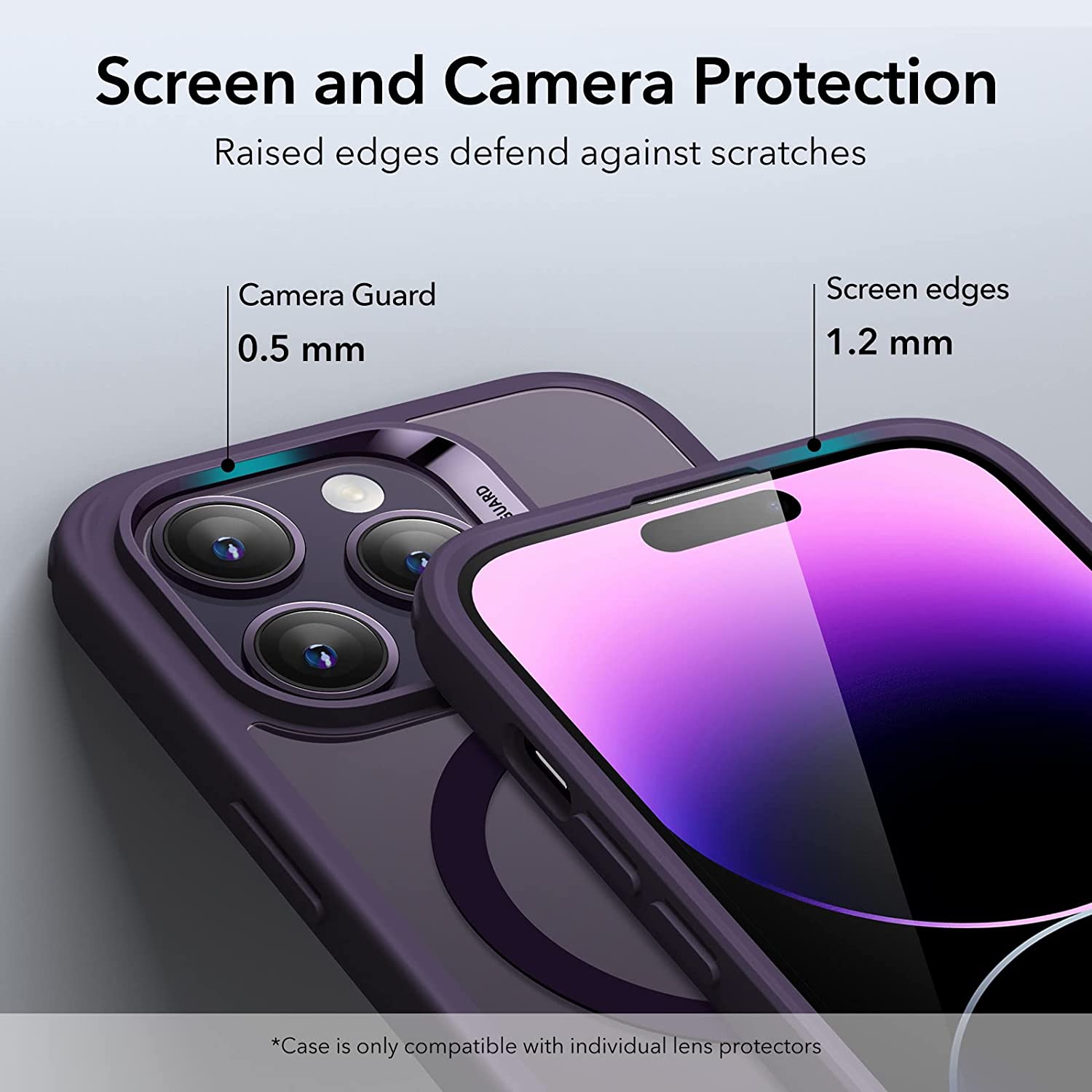 ESR iPhone 14 Pro Classic Hybrid HaloLock MagSafe Clear Purple ΘΗΚΕΣ ESR ESR iPhone 14 Pro Classic Hybrid HaloLock MagSafe Clear Purple - Image 4