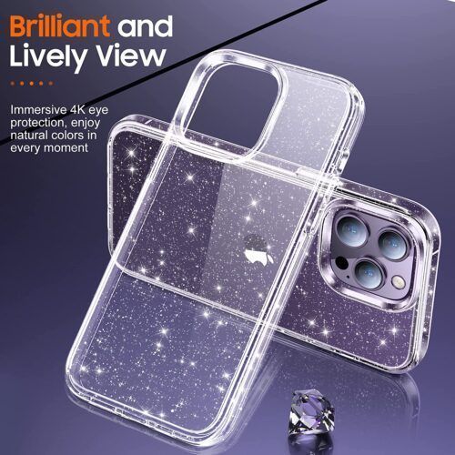 Alternative view of Orso iPhone 14 Pro Perfect Glitter Clear Case